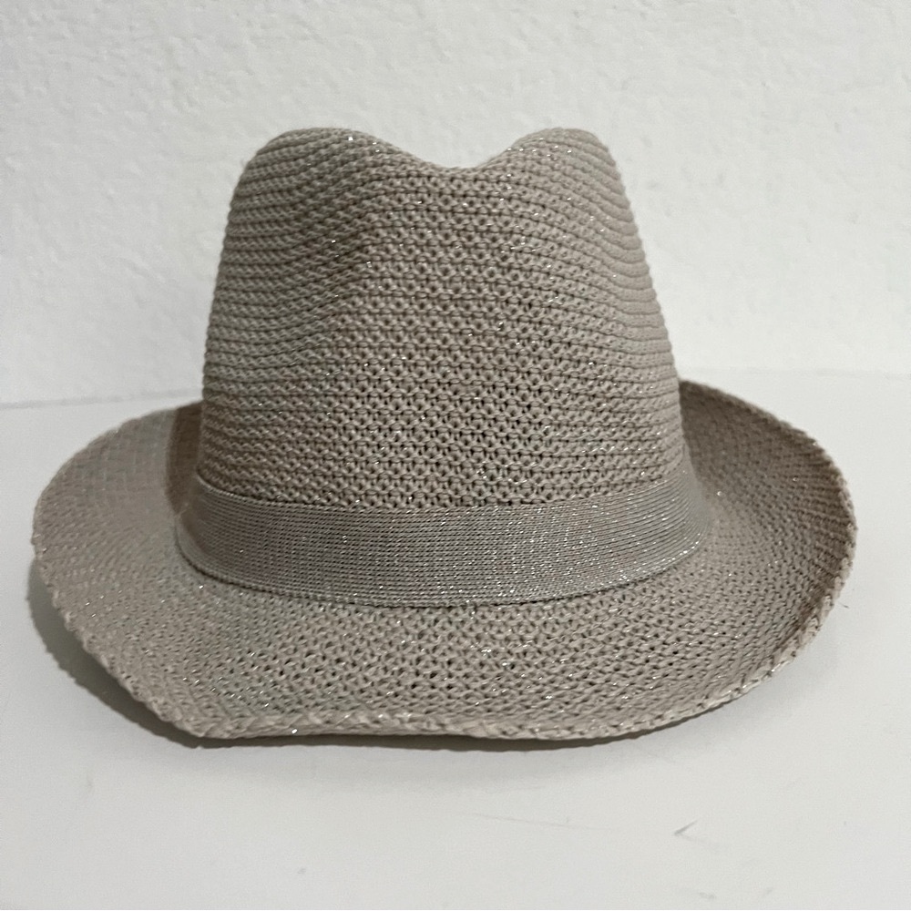 ABG Accessories Silver with Shimmer Fedora Unisex One Size